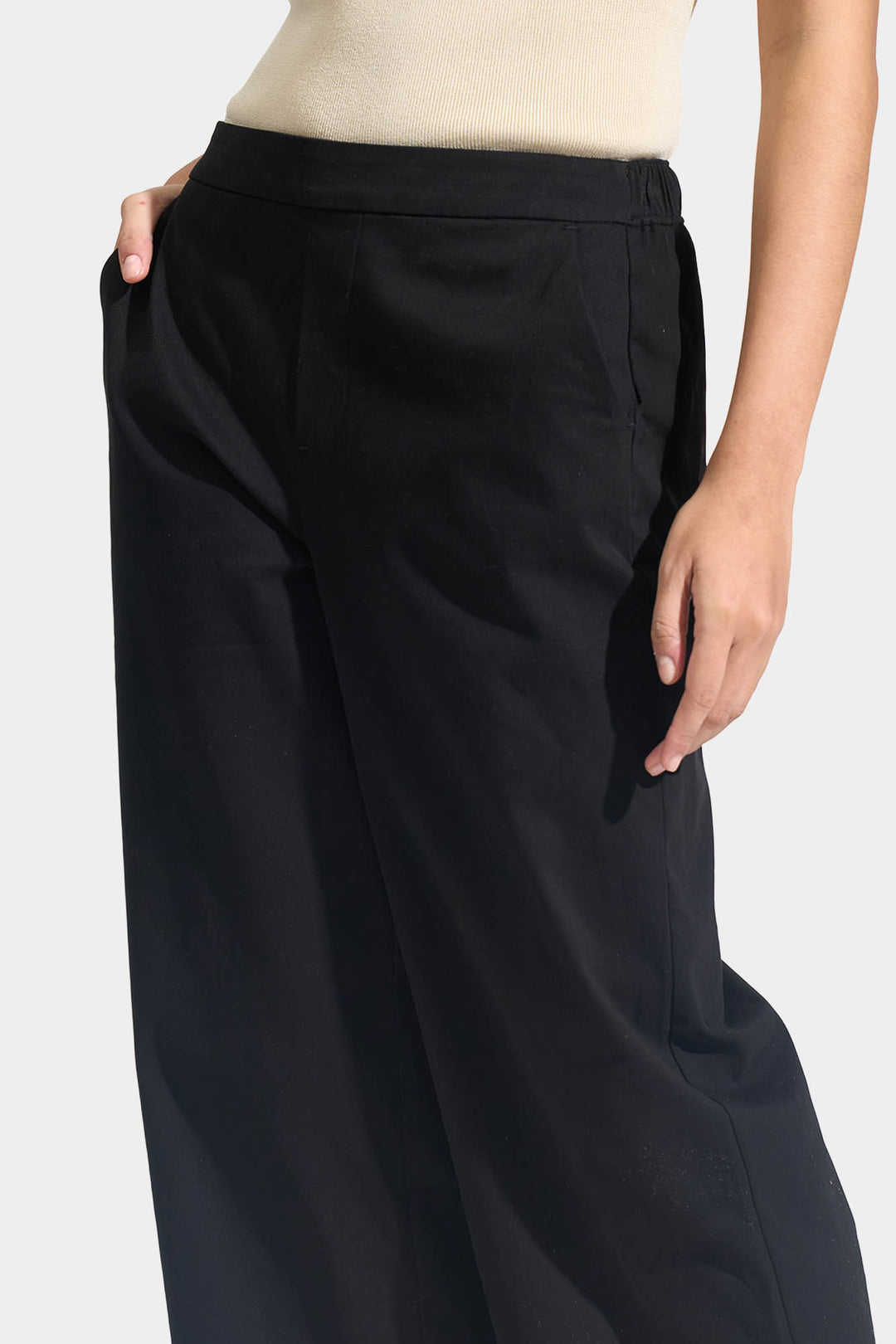 Cozy: Pull Up Straight Leg Trousers