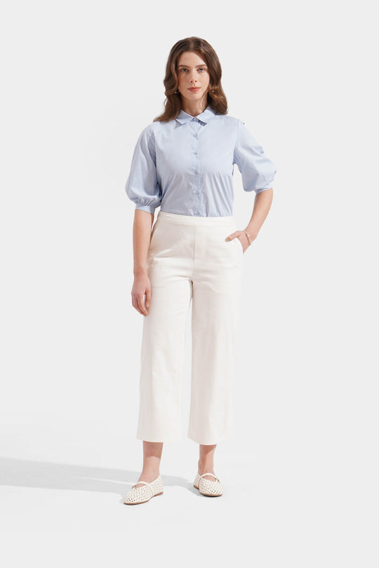 Cozy: Pull Up Straight Leg Trousers