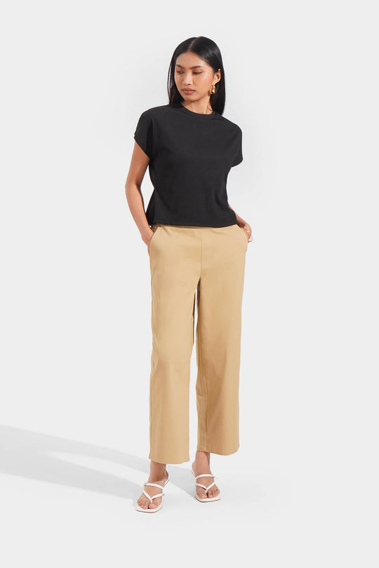 Cozy: Pull Up Straight Leg Trousers