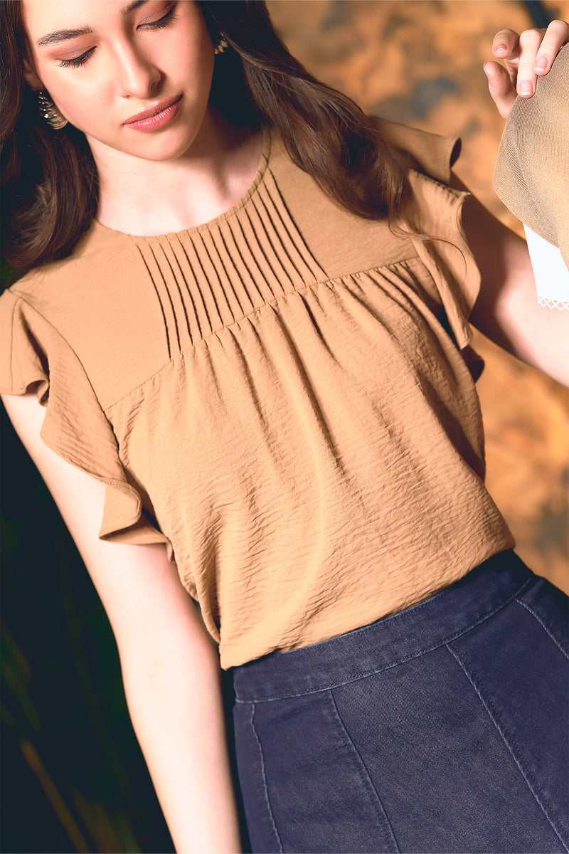 Ruffle Sleeves Blouse