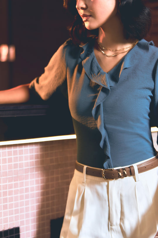 Ruffled Neck Blouse