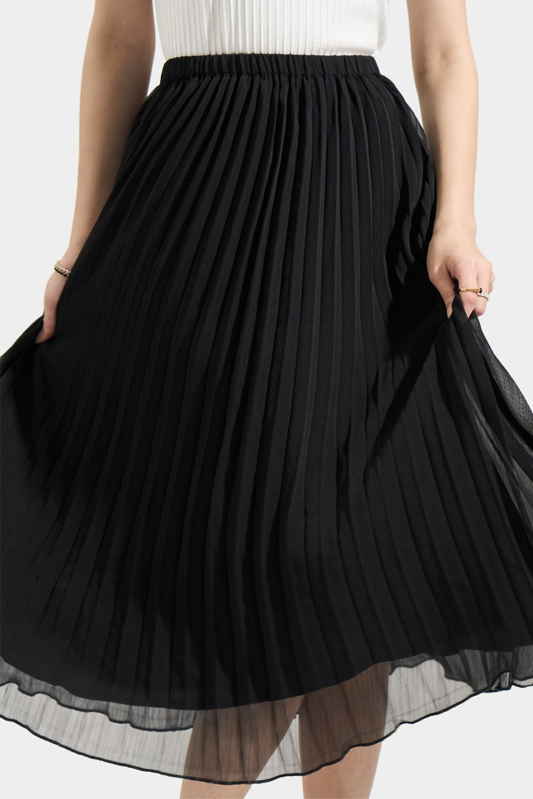 Pleated Midi Skirt