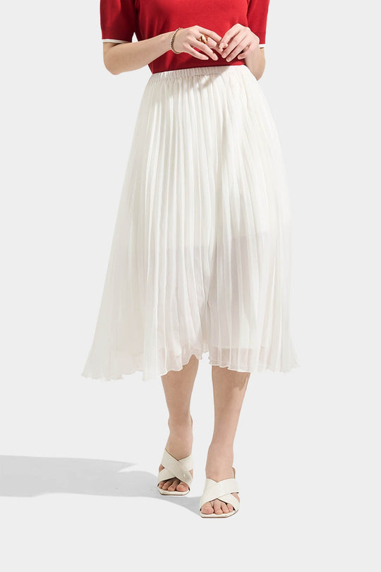 Pleated Midi Skirt