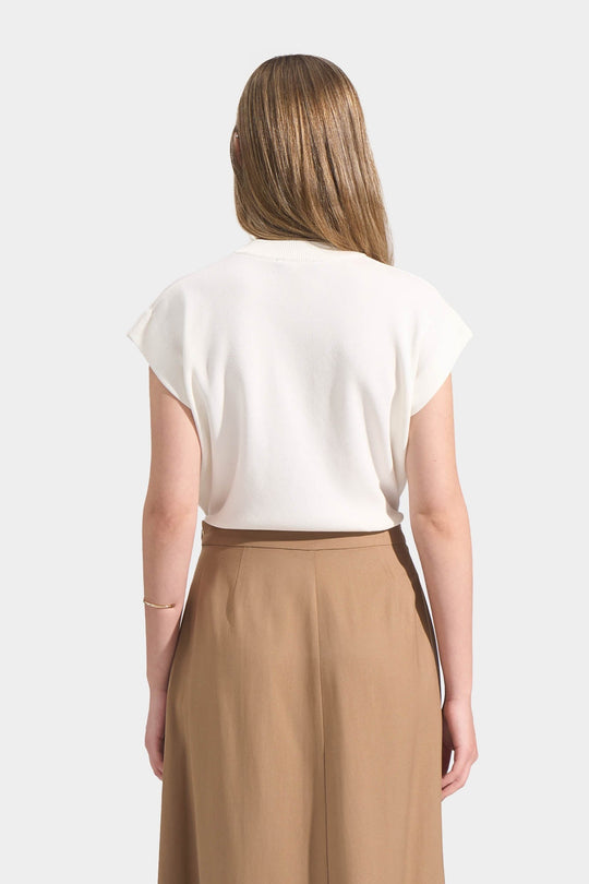 Flat Knit Tee with Extended Sleeves