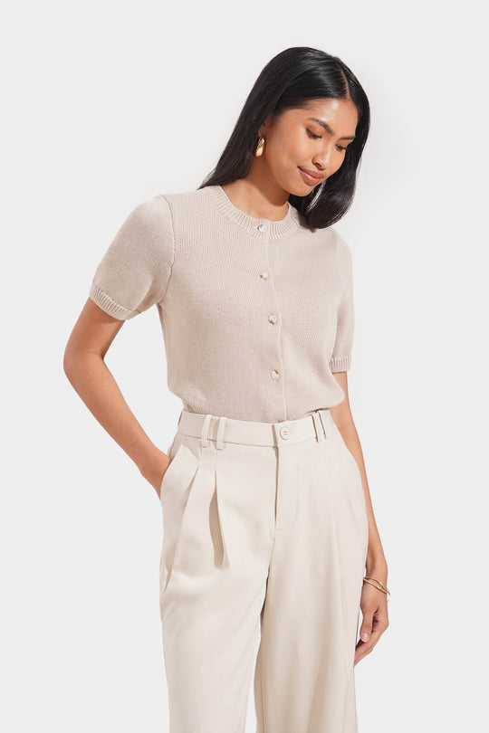 Flat Knit Button Down