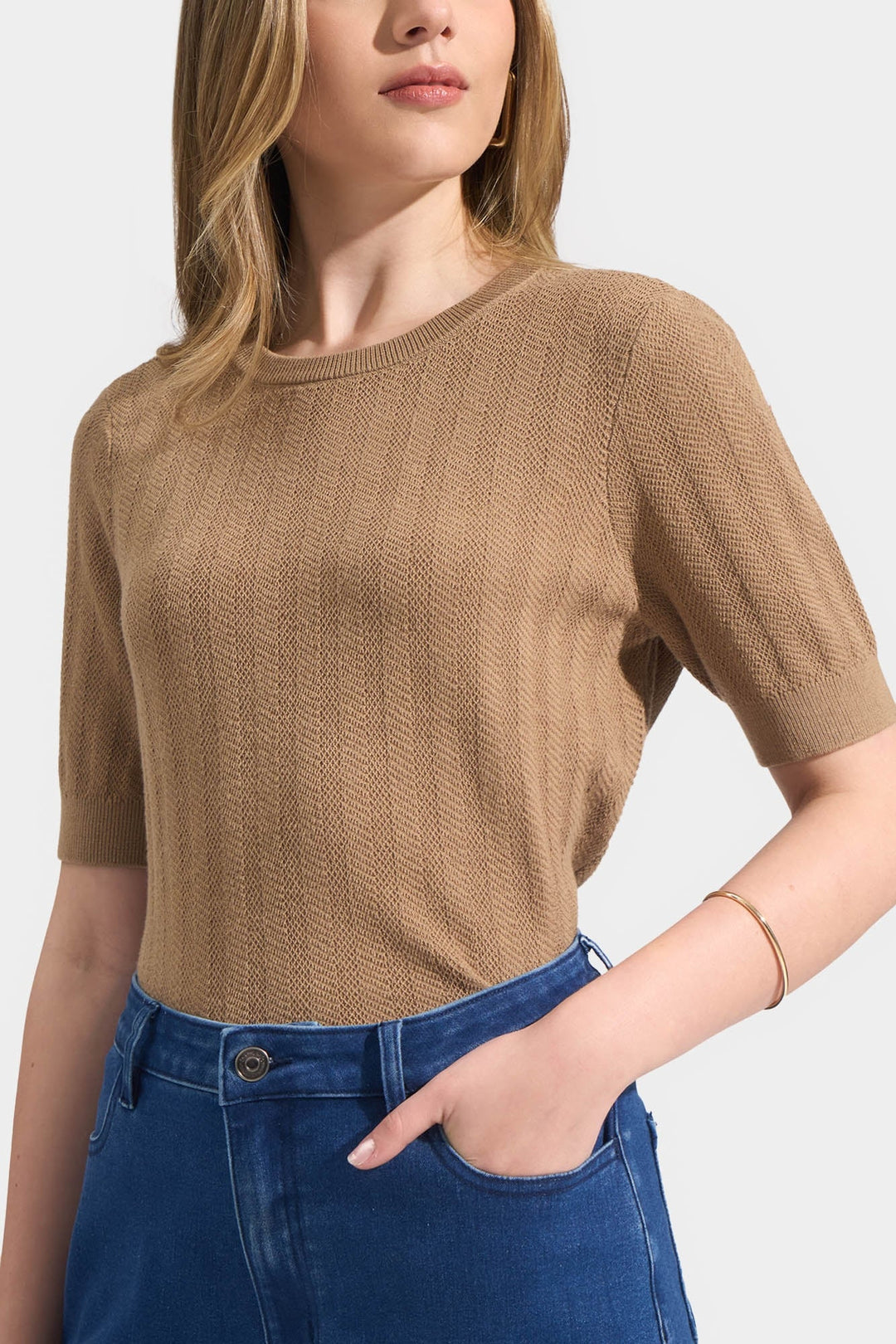 Textured Knit Tee