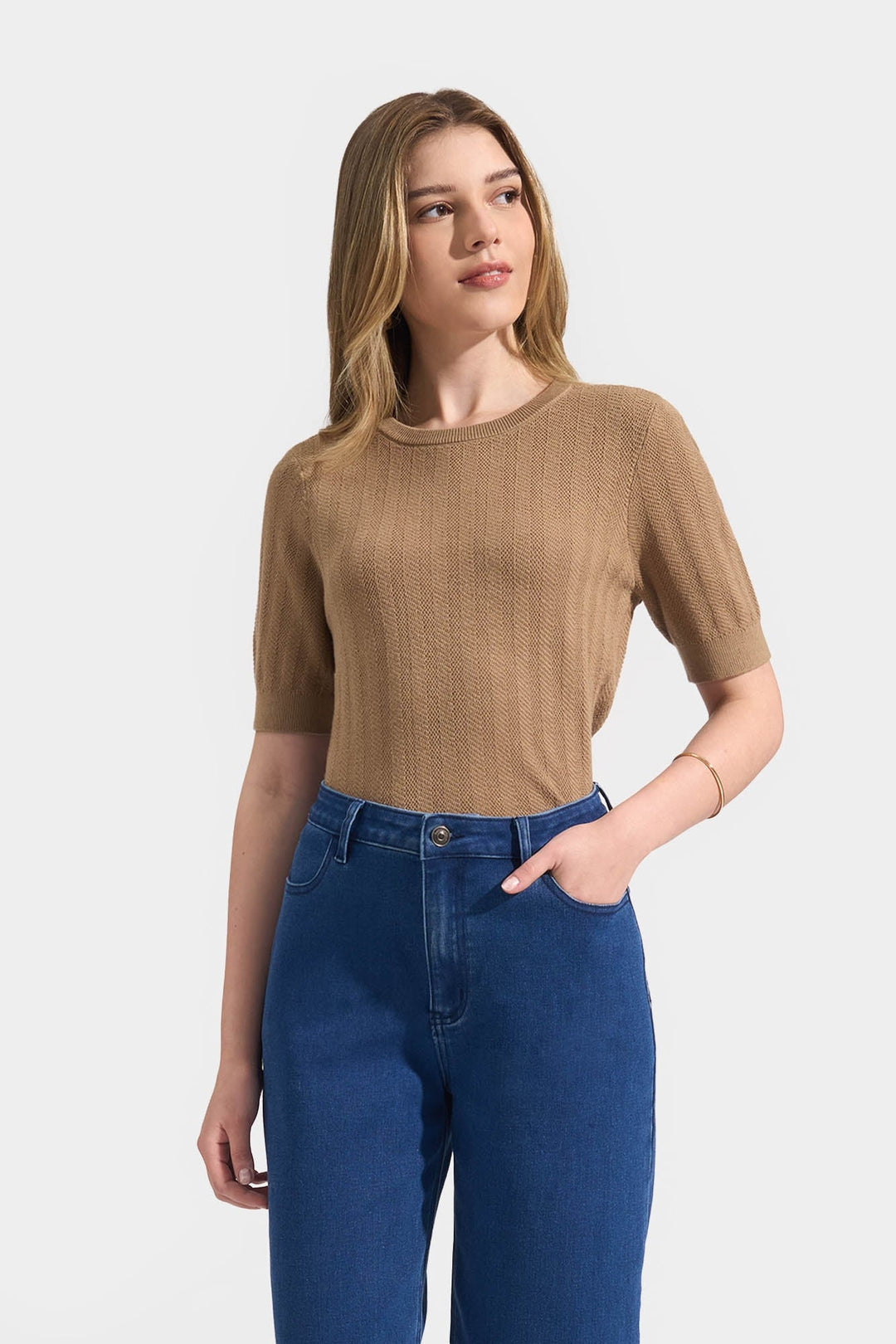 Textured Knit Tee