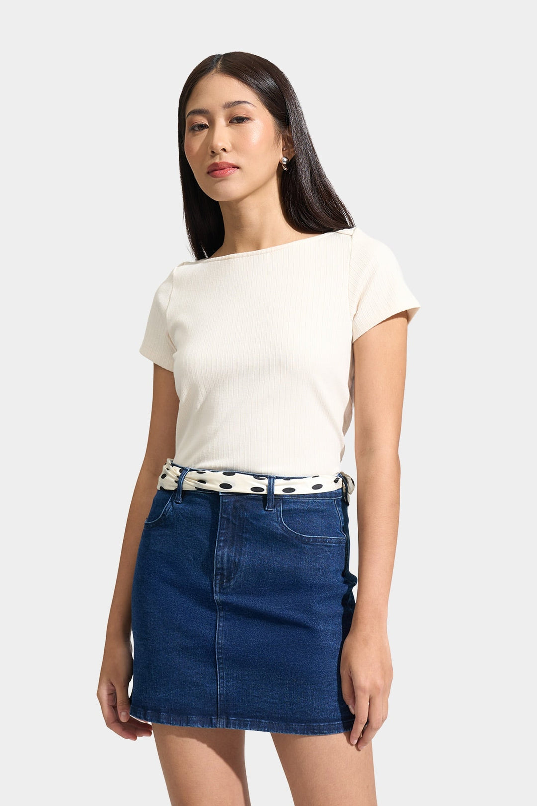 Tee with Overlap Detail