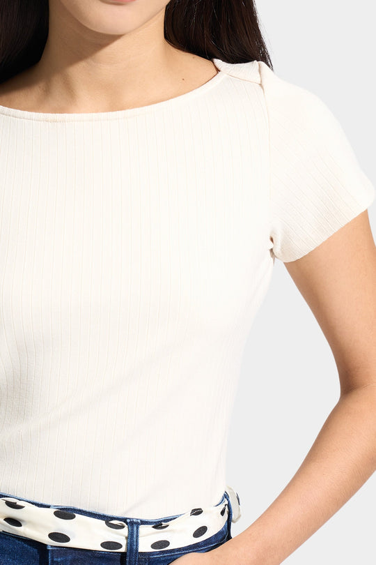 Tee with Overlap Detail