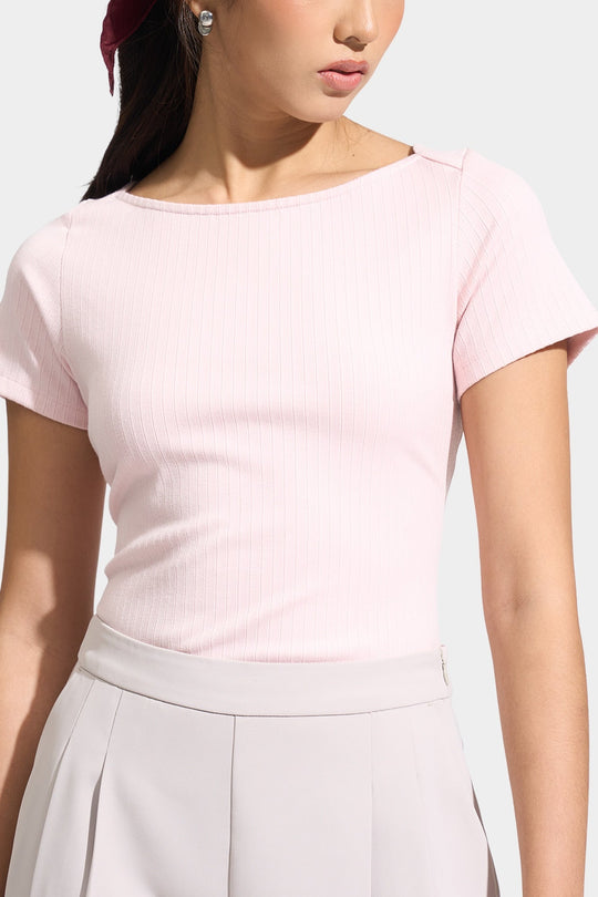 Tee with Overlap Detail