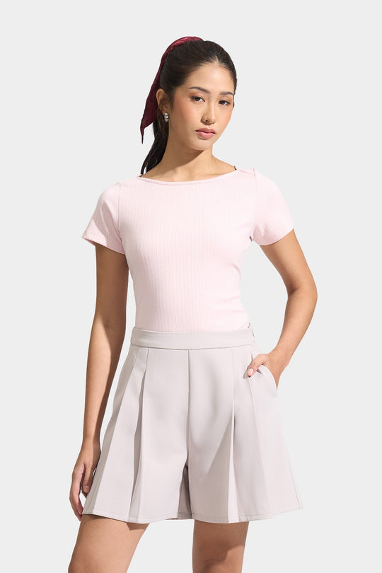 Tee with Overlap Detail