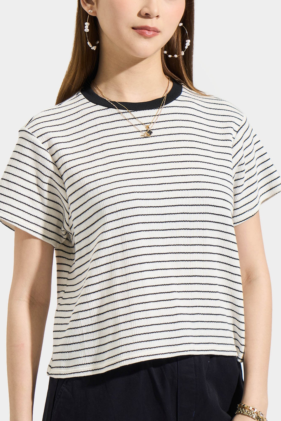 Boxy Striped Tee