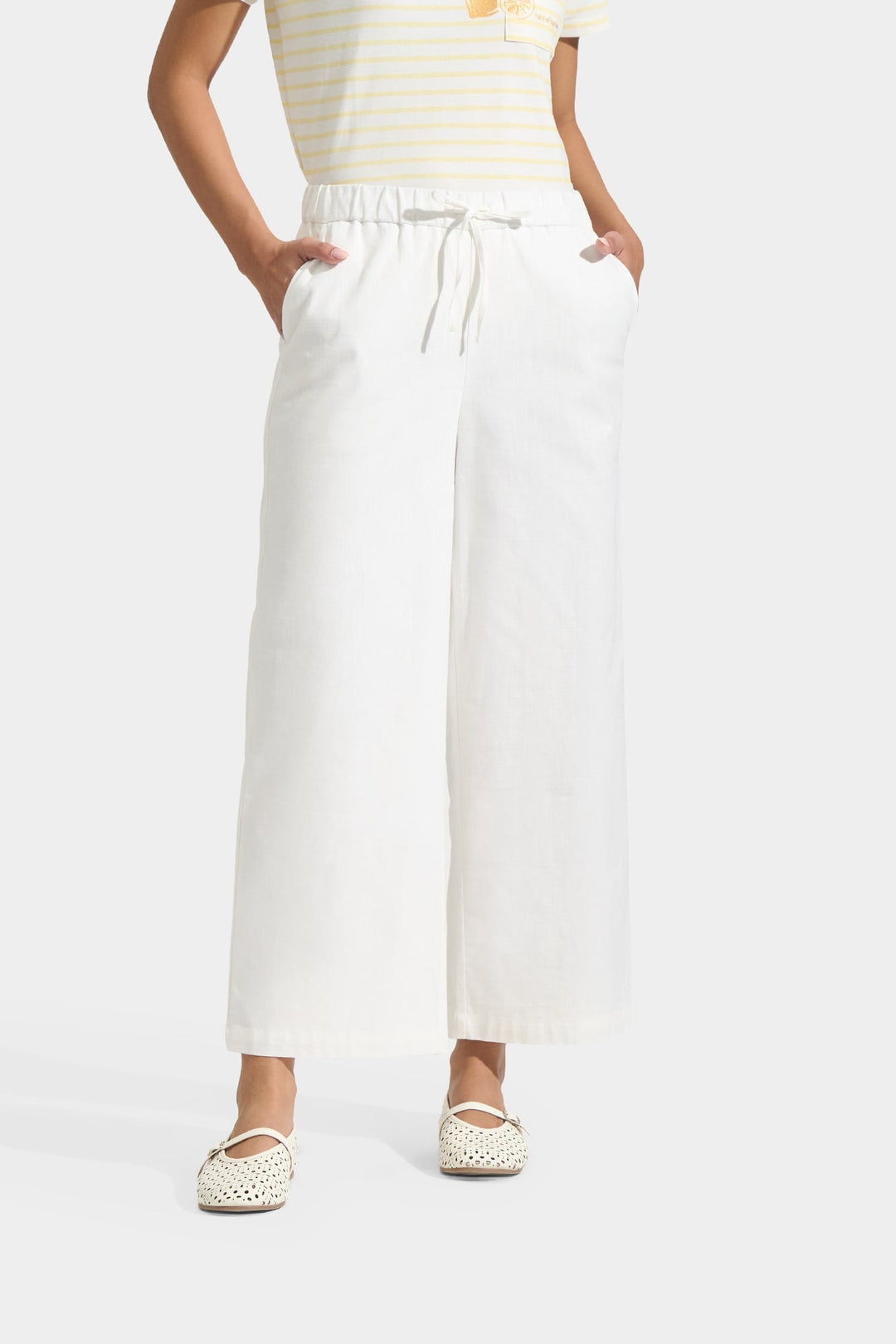 Straight Leg Linen Trousers