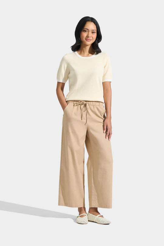 Flat Knit Ringer Tee