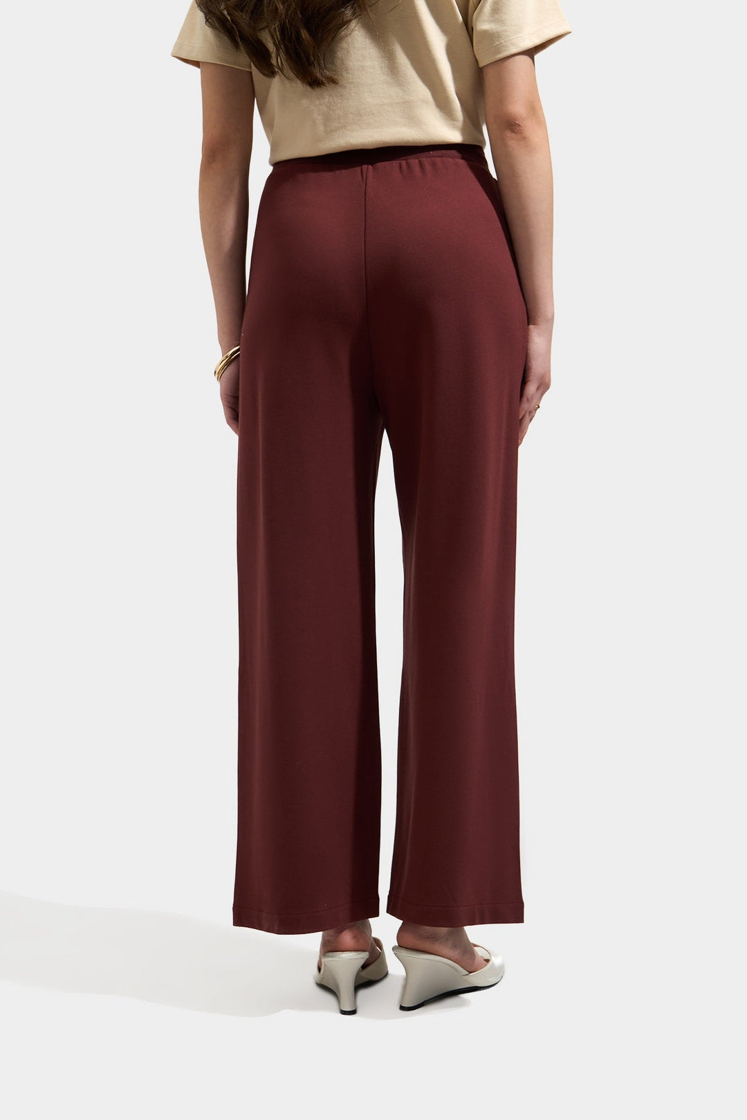 Cozy: Straight Pull Up Trousers