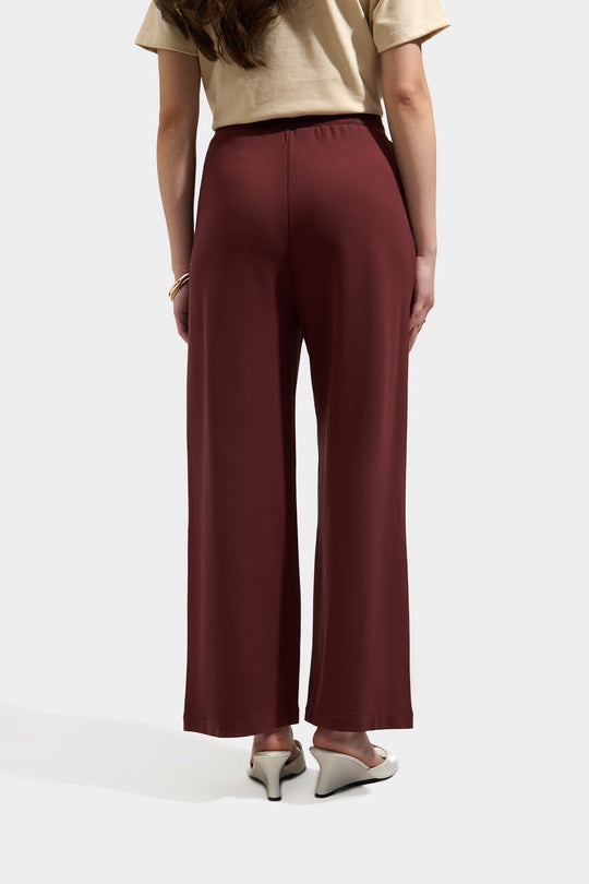 Cozy: Straight Pull Up Trousers