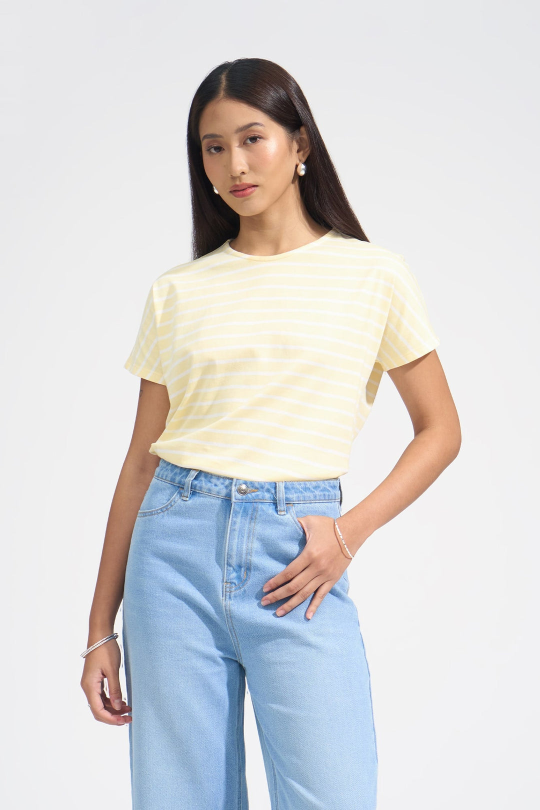 Striped Extended Sleeve Tee