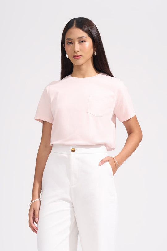 Boxy Tee with Patch Pocket