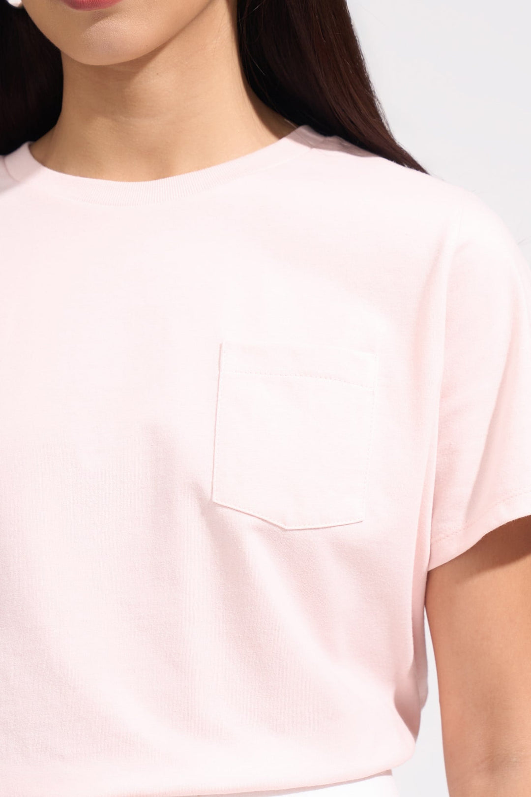 Boxy Tee with Patch Pocket