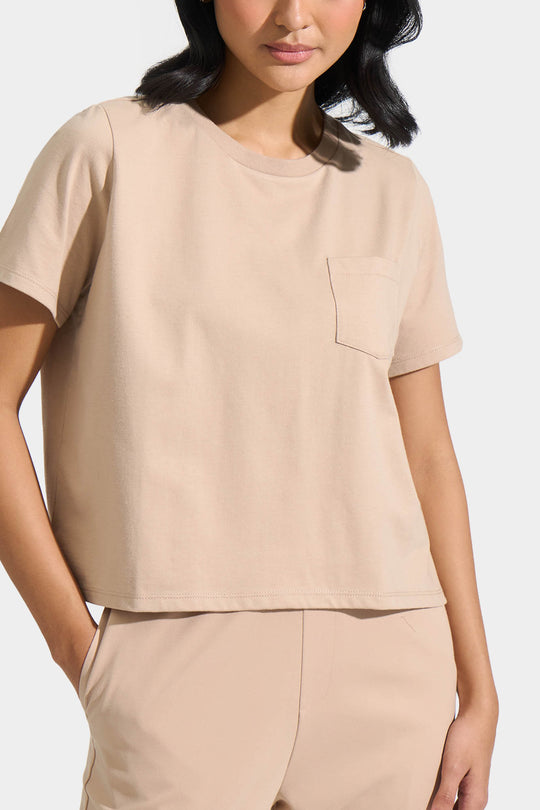 Boxy Tee with Patch Pocket