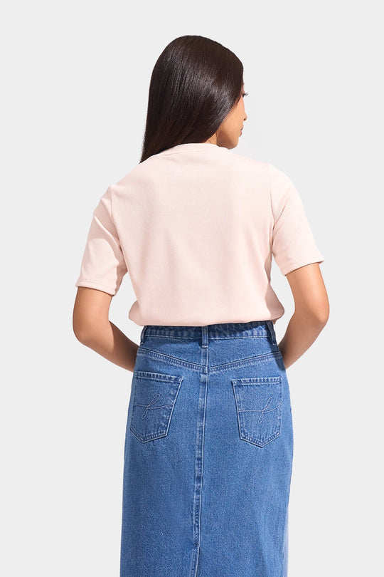 Ribbed Henley Tee