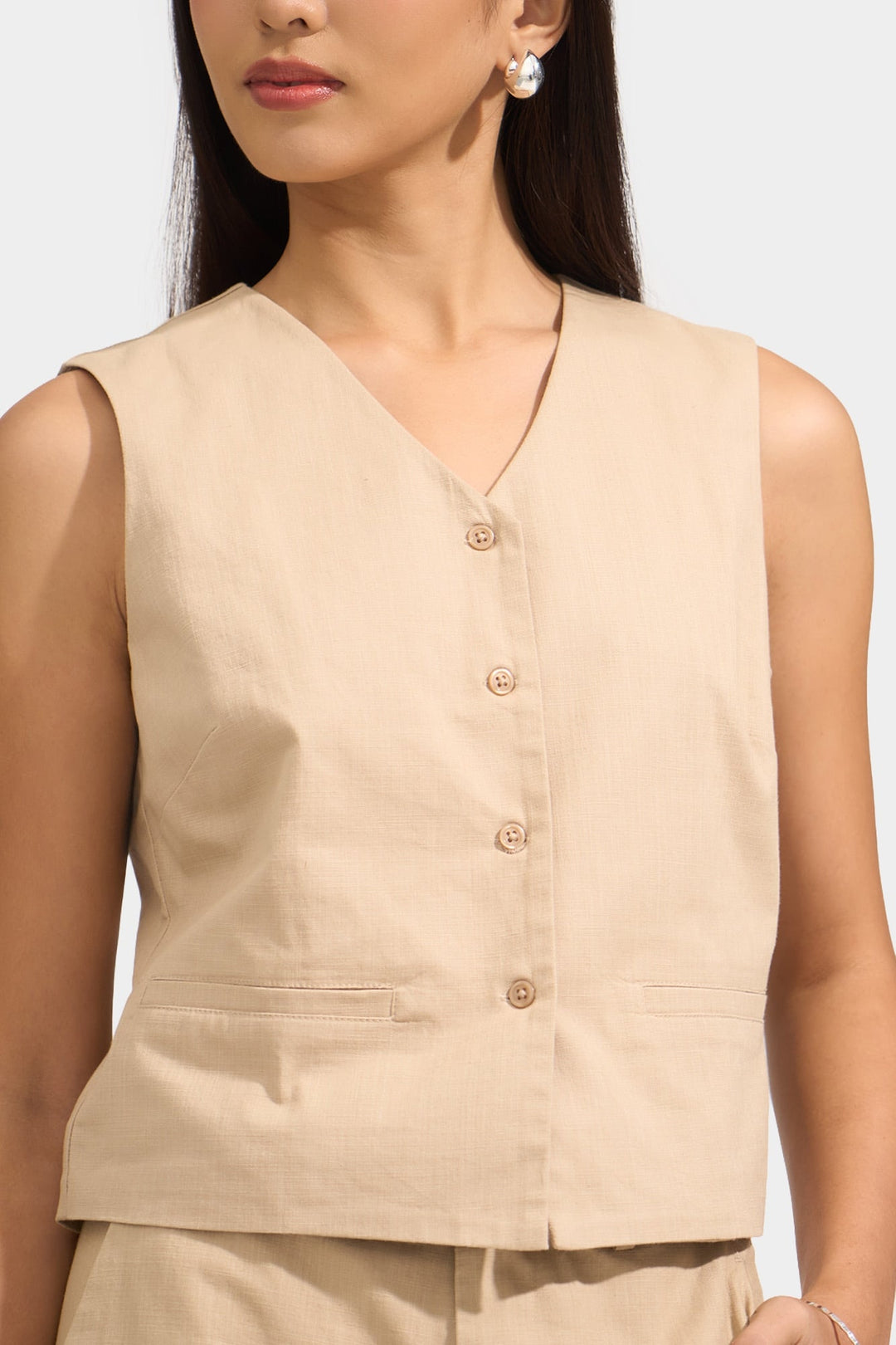 Linen Vest Top