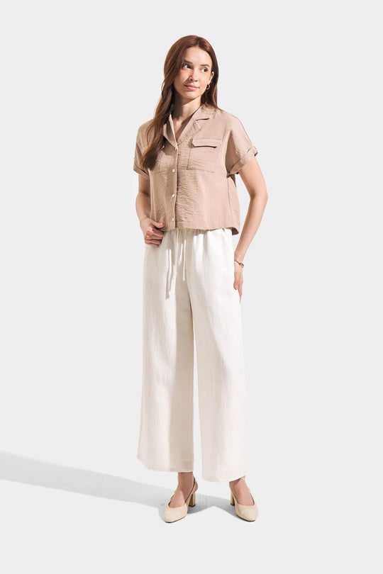 Textured Collared Top