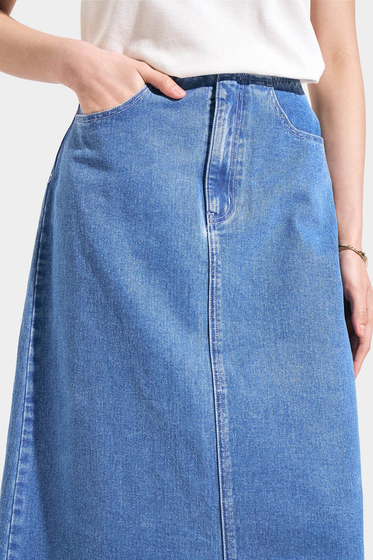 Denim Midi Skirt