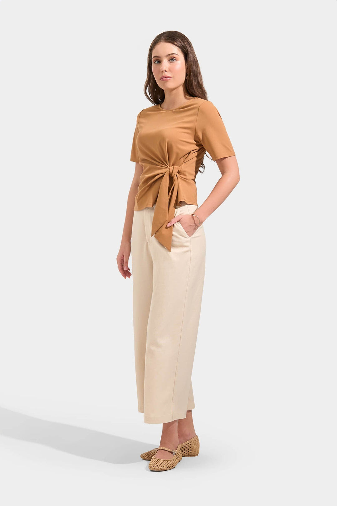 Interlock T-Shirt with Tie Detail