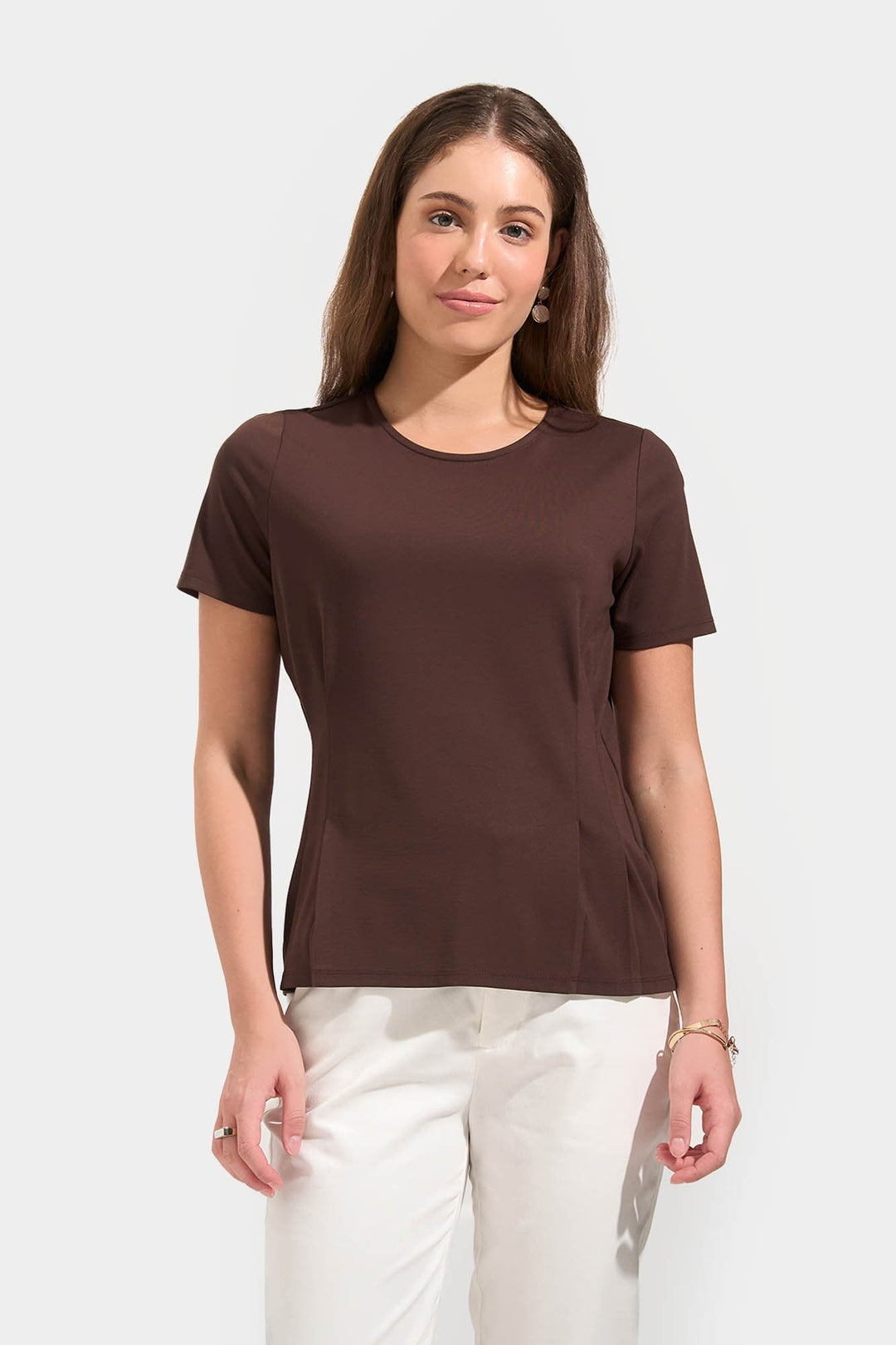 Interlock T-Shirt with Pleats