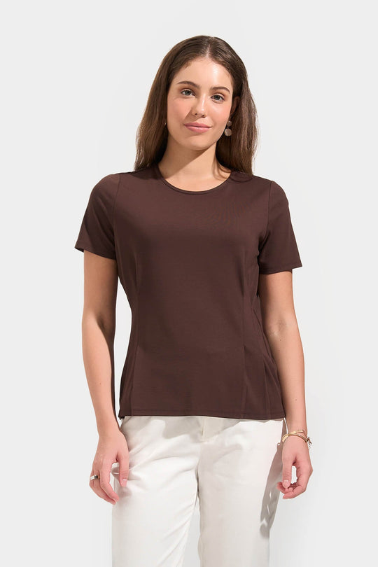 Interlock T-Shirt with Pleats