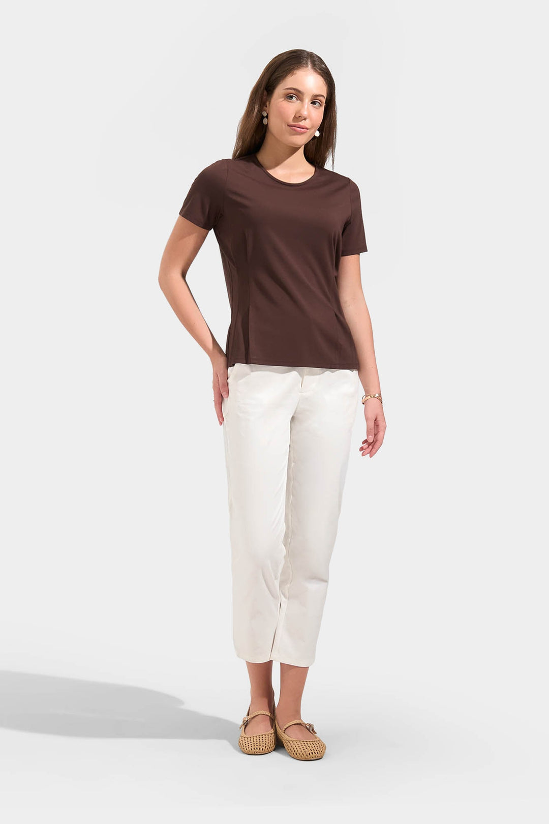Interlock T-Shirt with Pleats