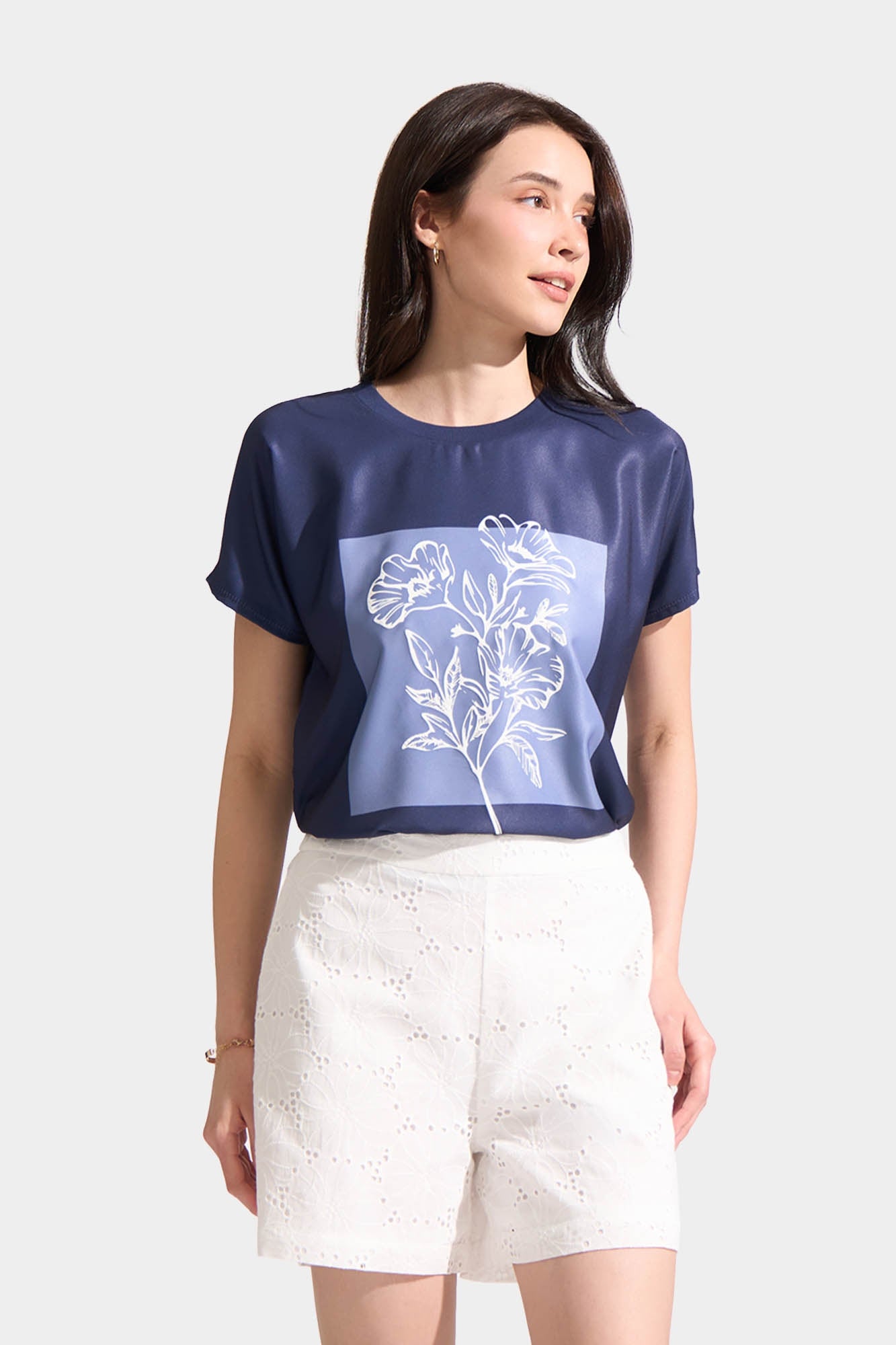 Floral Hybrid Tee – ForMe