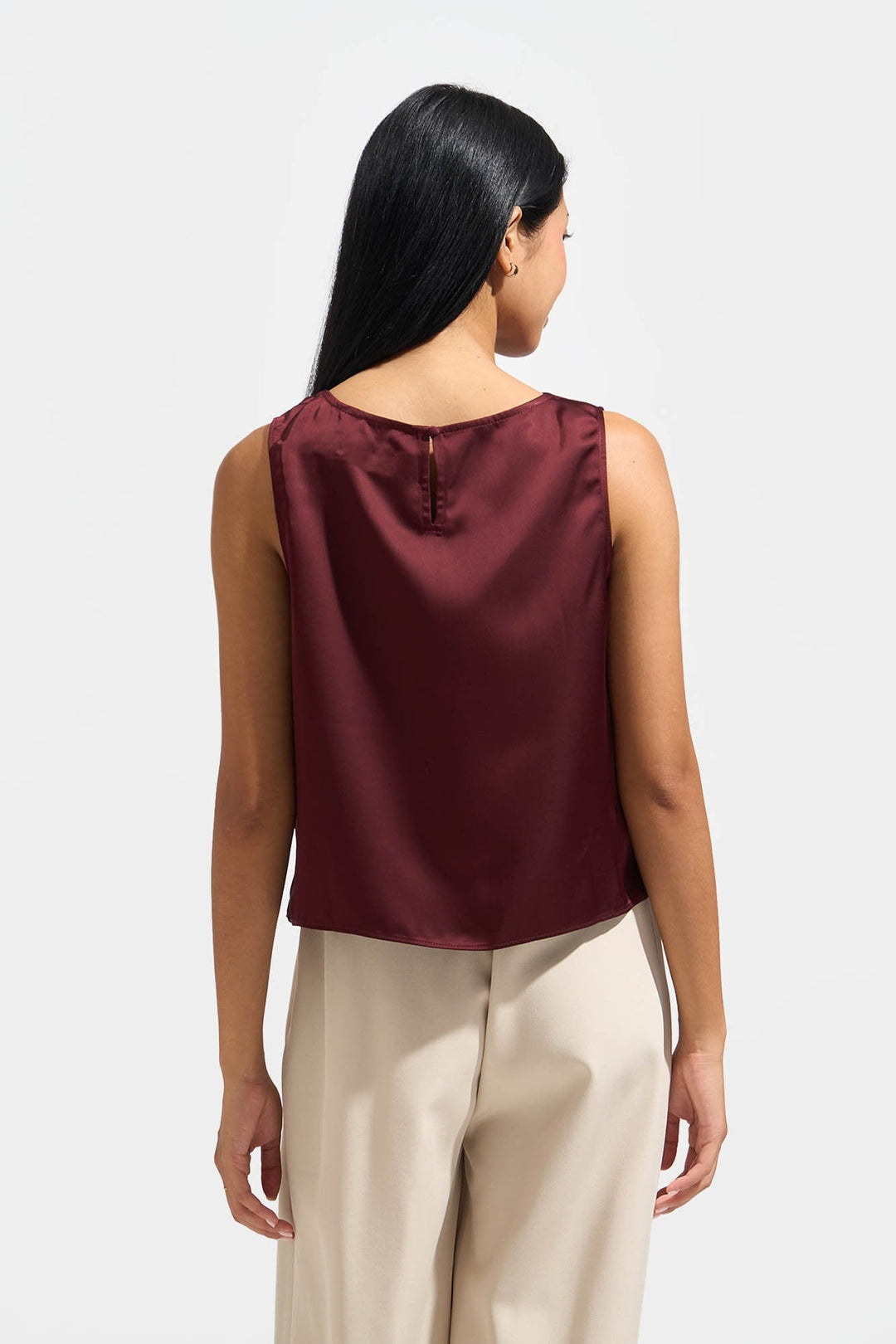 Sleeveless Cowl Neck Top
