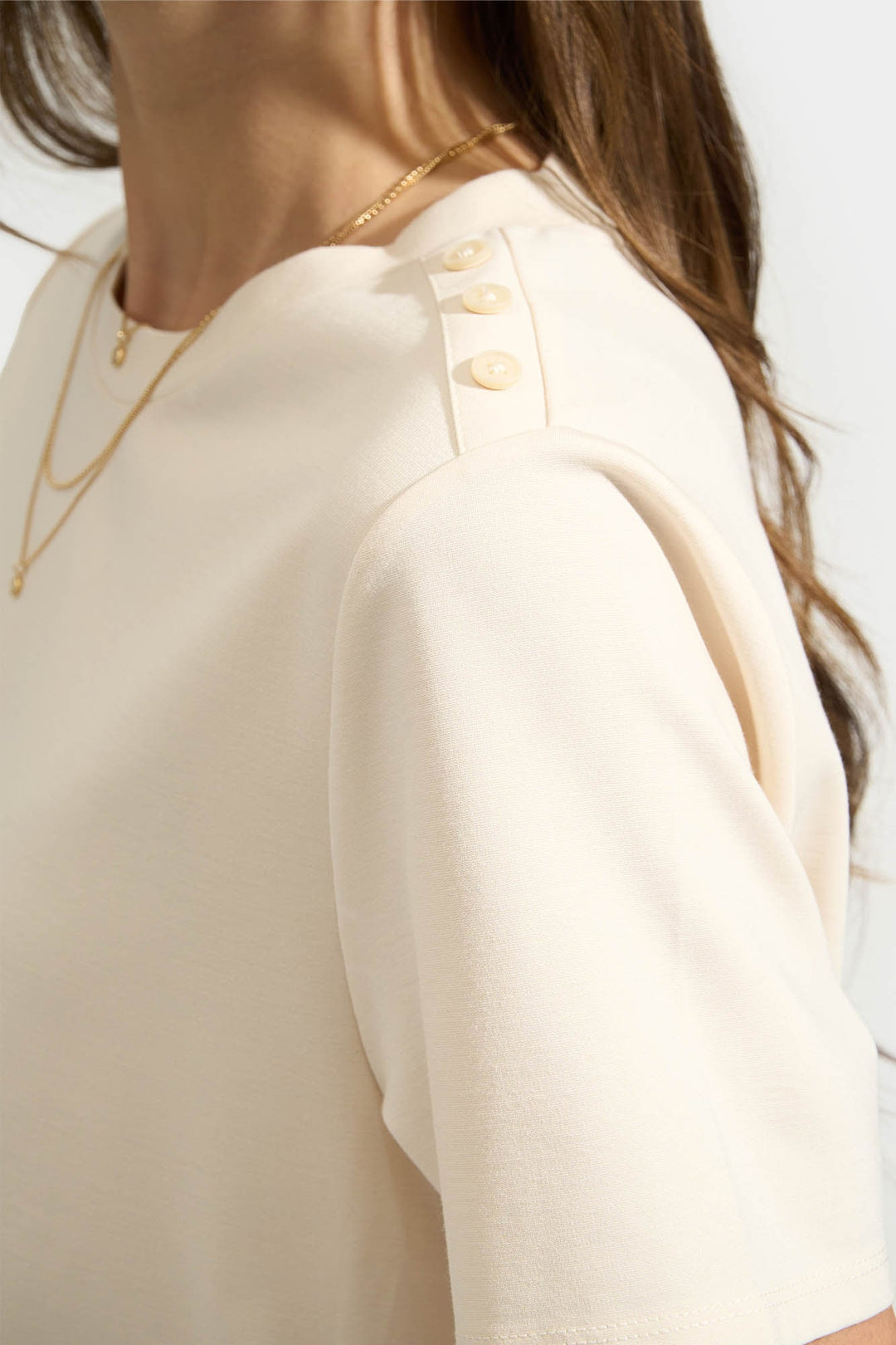 T-Shirt with Button Detail