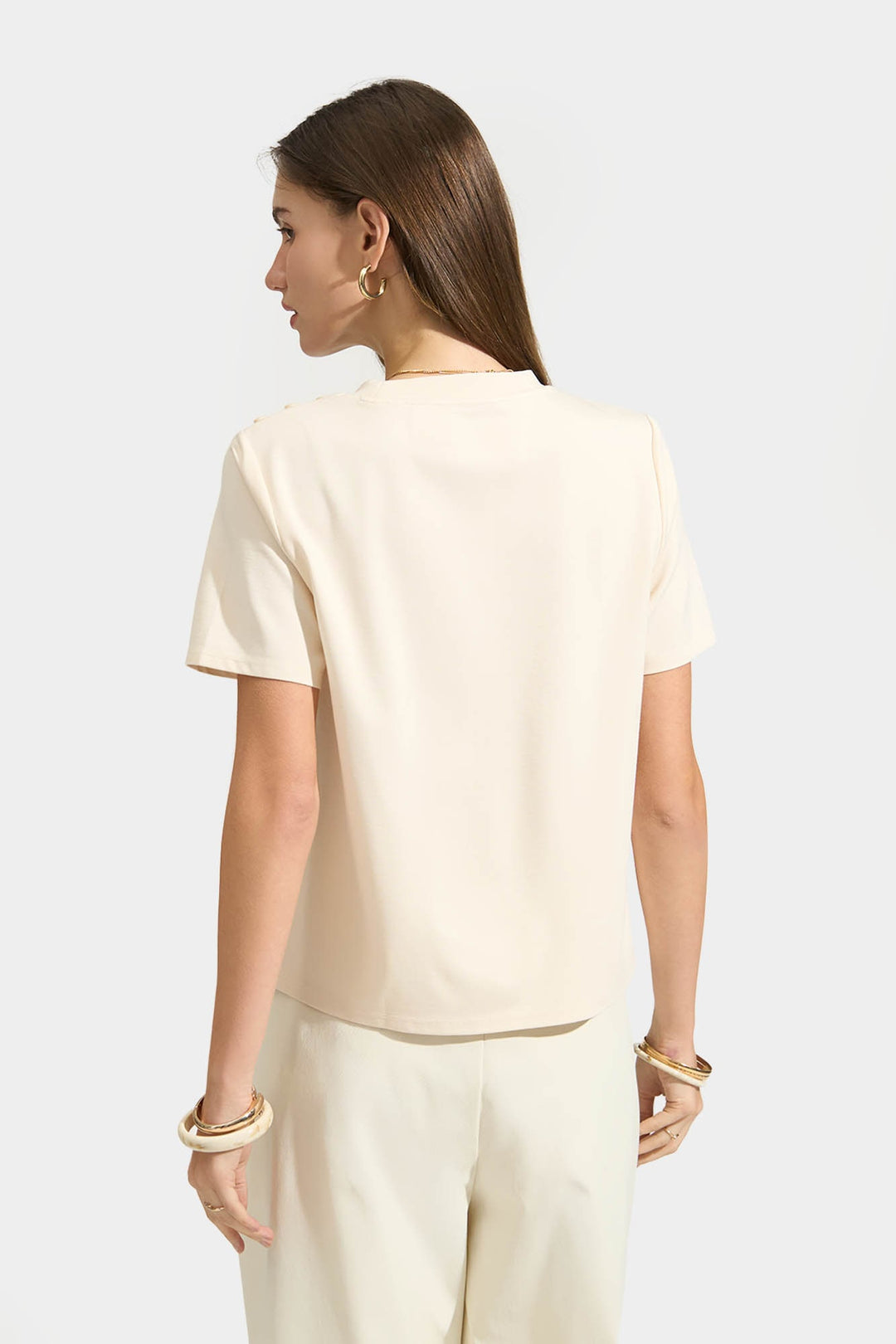T-Shirt with Button Detail