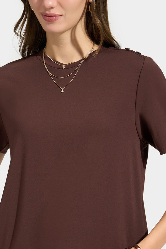 T-Shirt with Button Detail