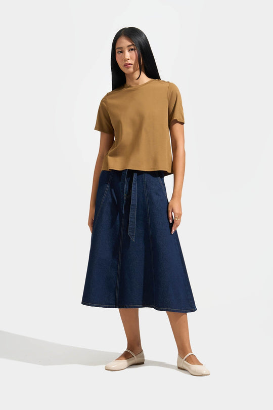 T-Shirt with Button Detail