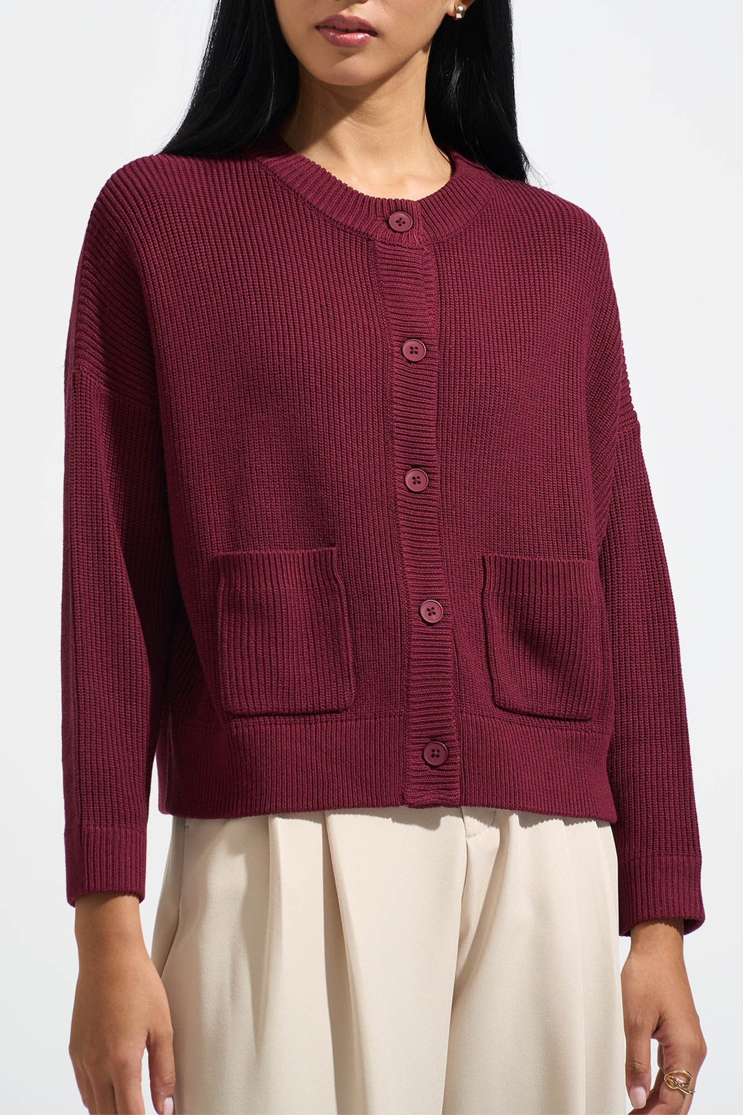 Flat Knit Cardigan