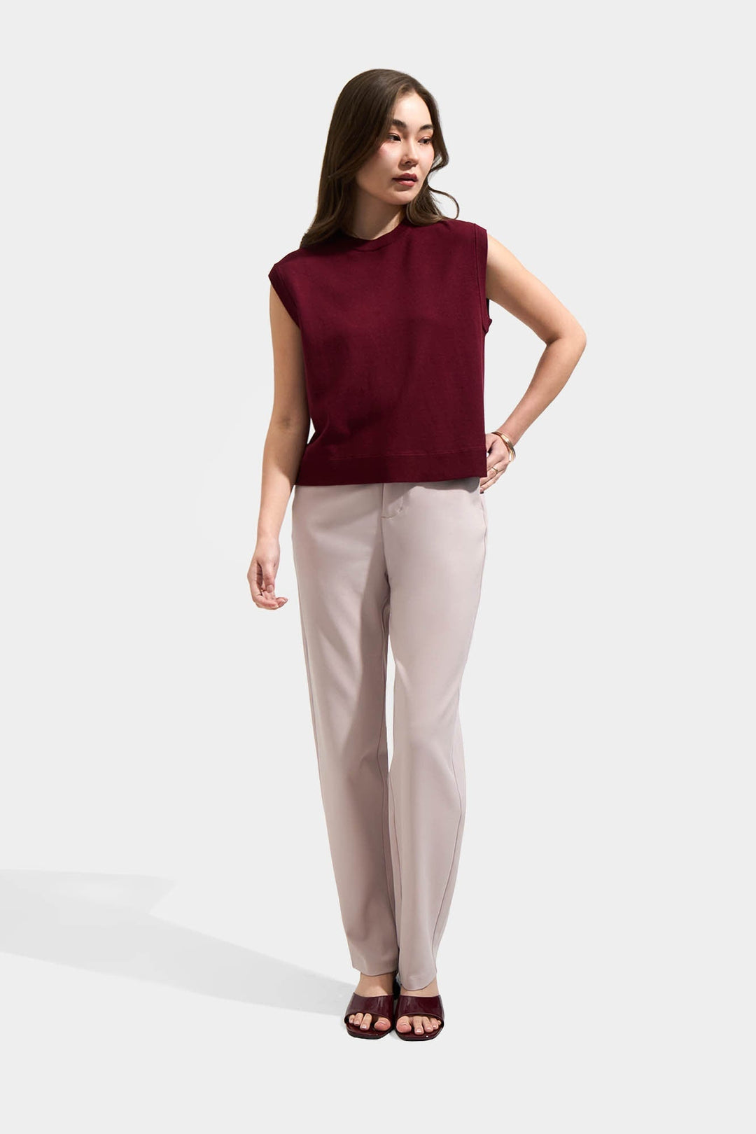 Sleeveless Flat Knit Top
