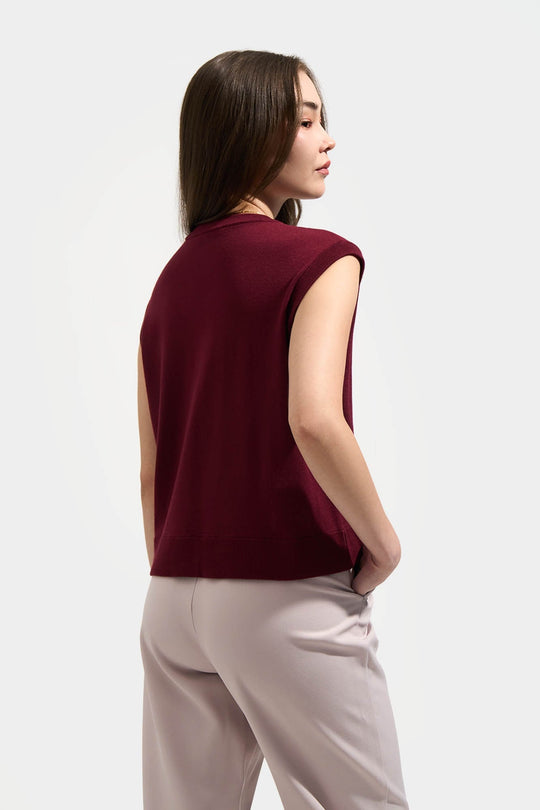 Sleeveless Flat Knit Top