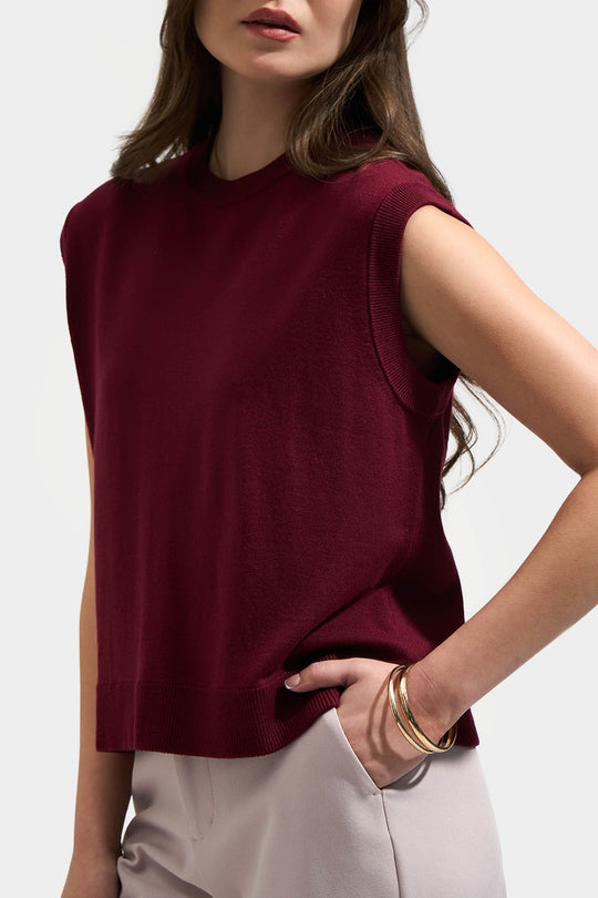 Sleeveless Flat Knit Top