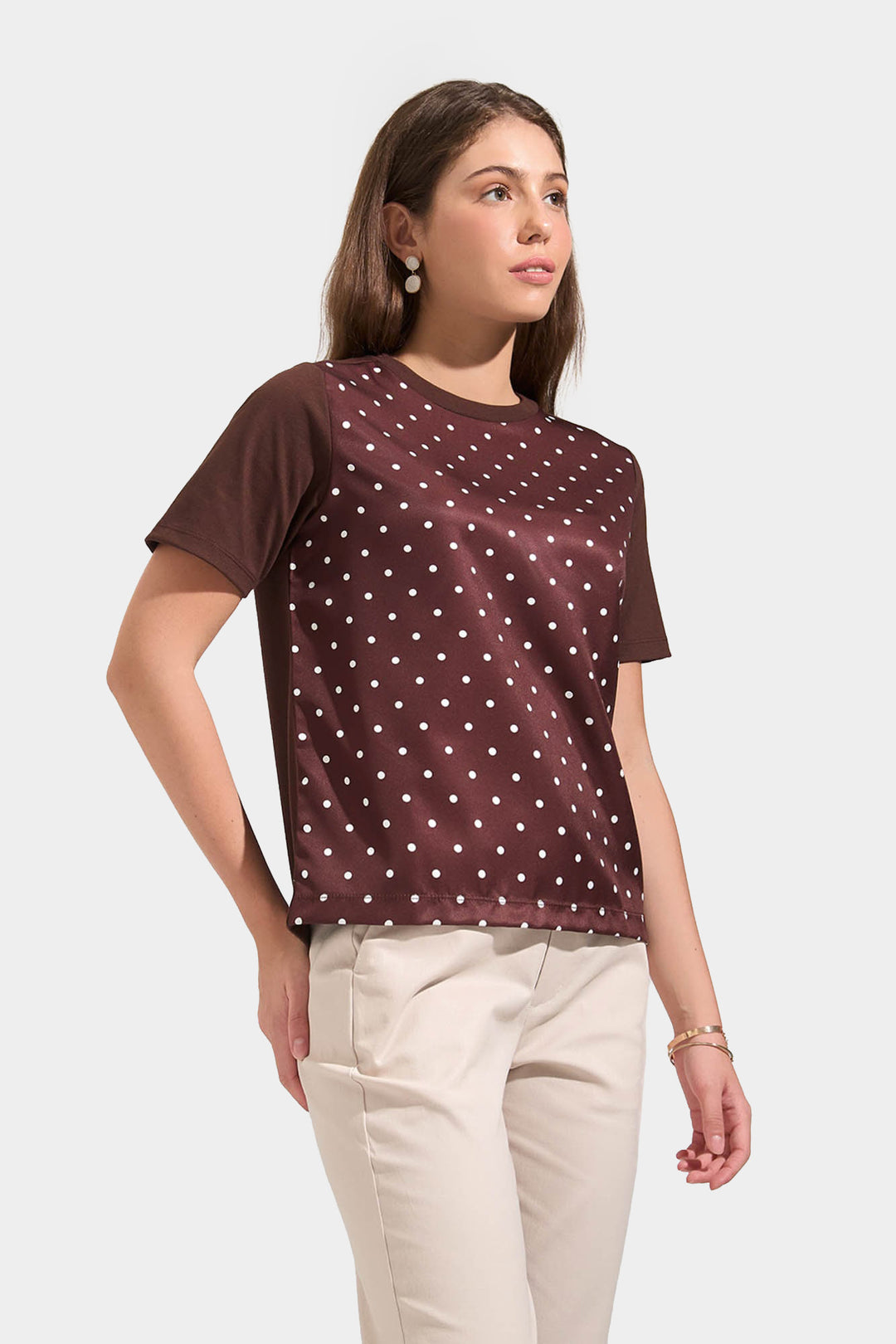 Polka Dot Hybrid Graphic T-Shirt