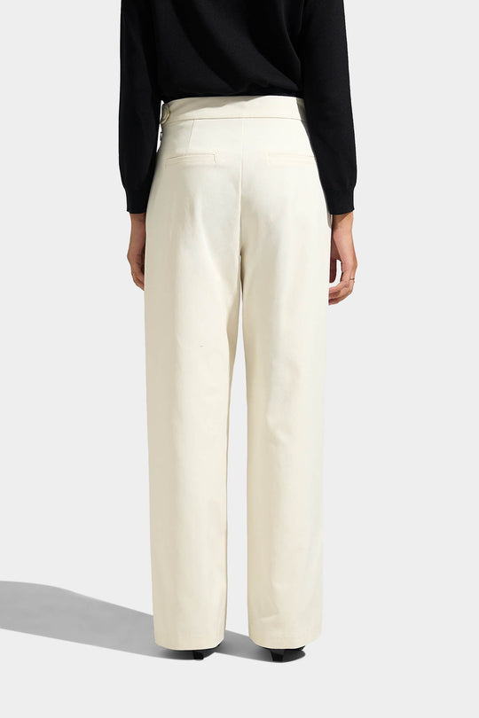 Straight Leg Trousers with Tab Detail