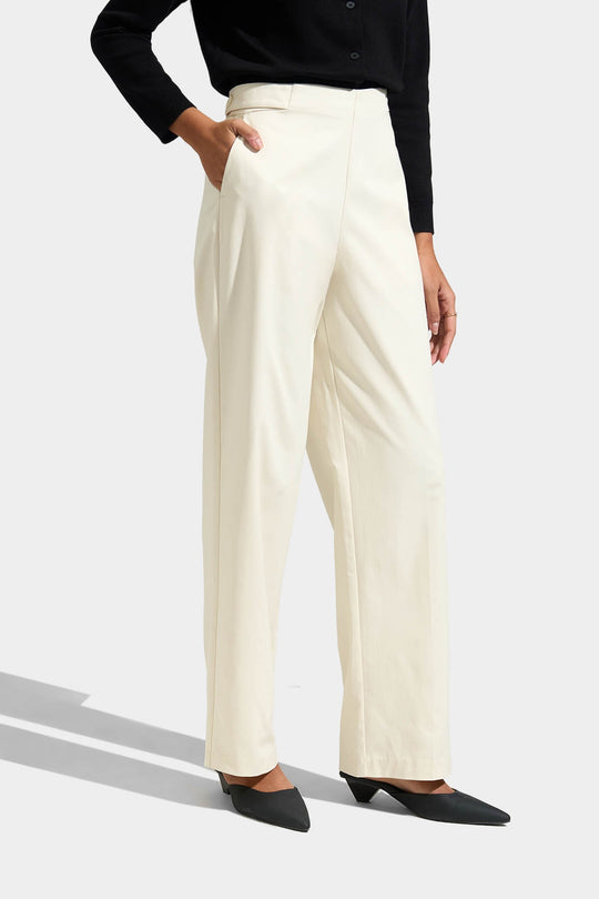 Straight Leg Trousers with Tab Detail