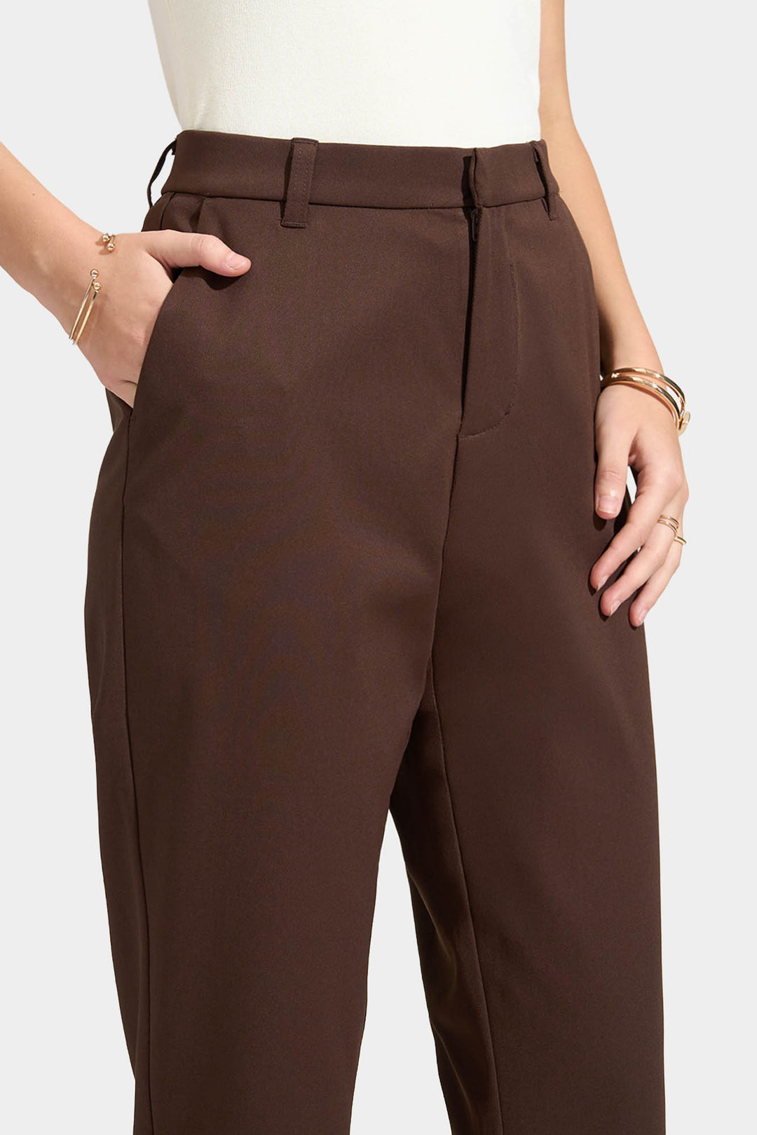 Capri Trousers with Side Slit