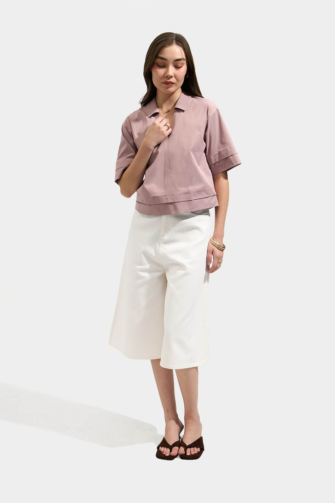 Boxy Shirt With Twofer Detail