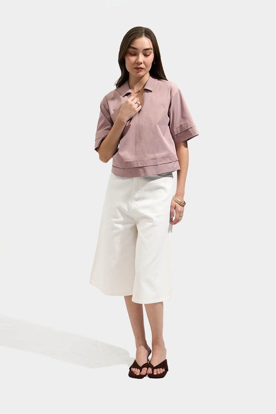 Boxy Shirt With Twofer Detail