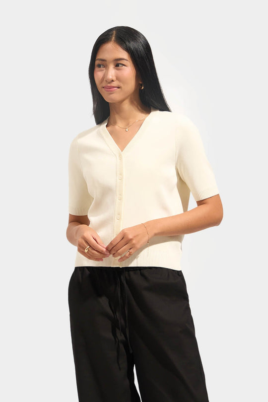 Button Down Knit Top