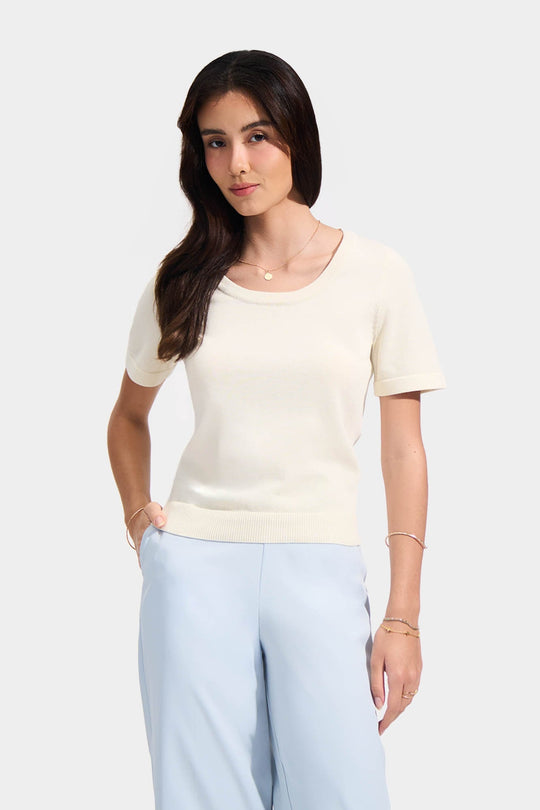 Round Neck Knit Top